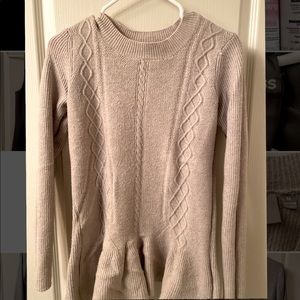 Oat Cyrus knit sweater with flared bottom detail